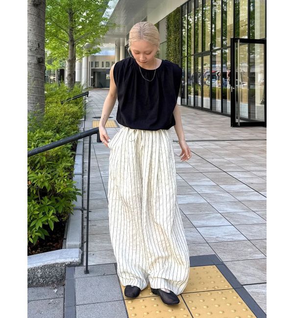Ungrid「ストライプルーズパンツ」|その他|