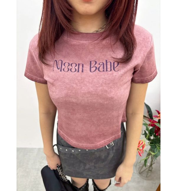 EVRIS「MOON BABE ロゴクロップドTシャツ」|Tシャツ・カットソー|