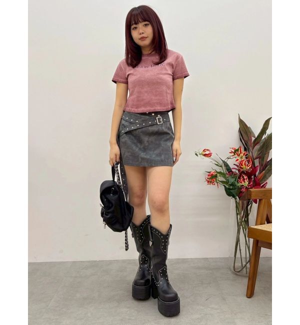 EVRIS「MOON BABE ロゴクロップドTシャツ」|Tシャツ・カットソー|