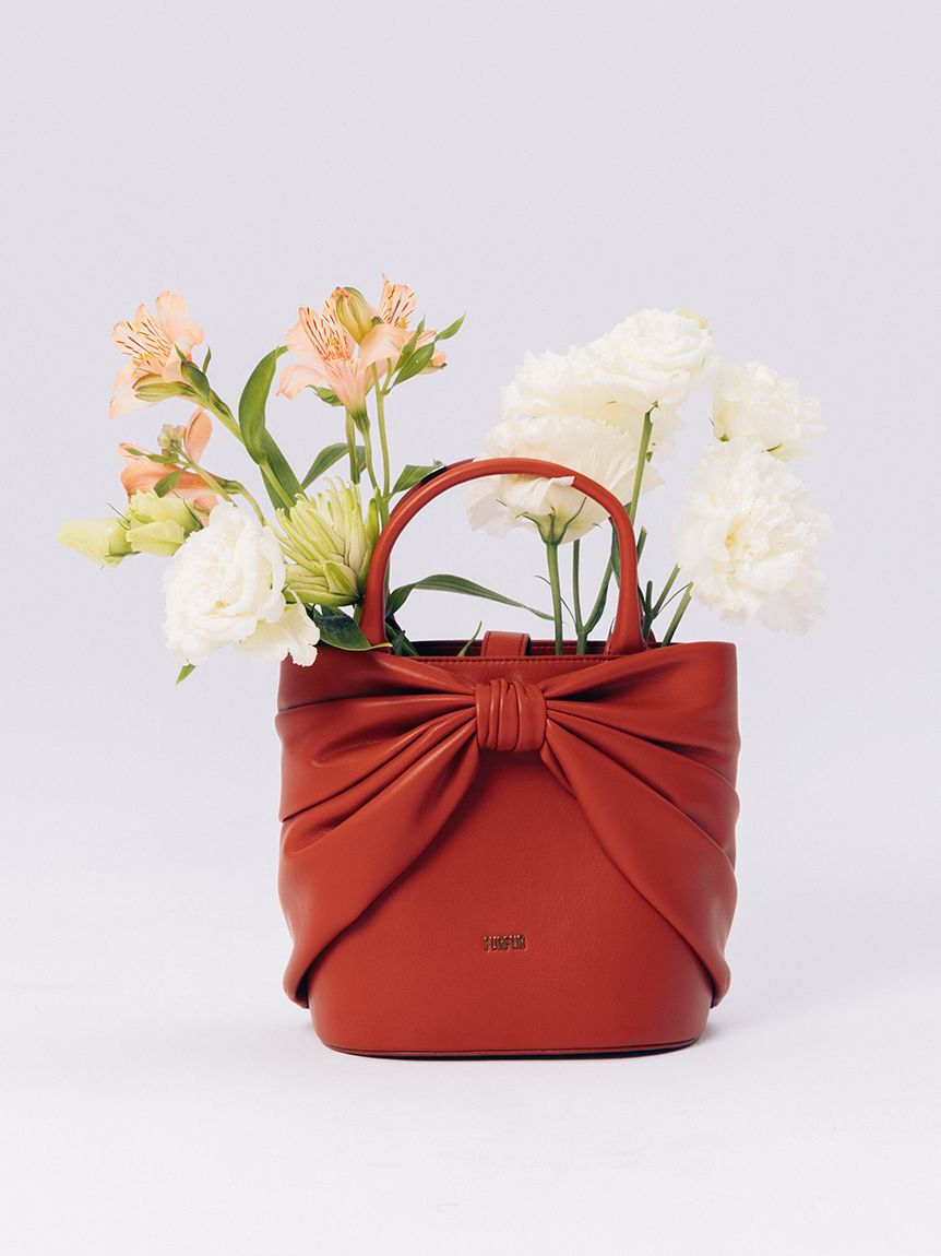 FURFUR「リボンモチーフバッグ」|ハンドバッグ|RED