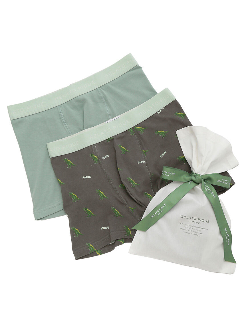 GELATO PIQUE HOMME「【ONLINE限定】【HOMME】ダイナソープリントボクサーパンツ」|インナー|GRY