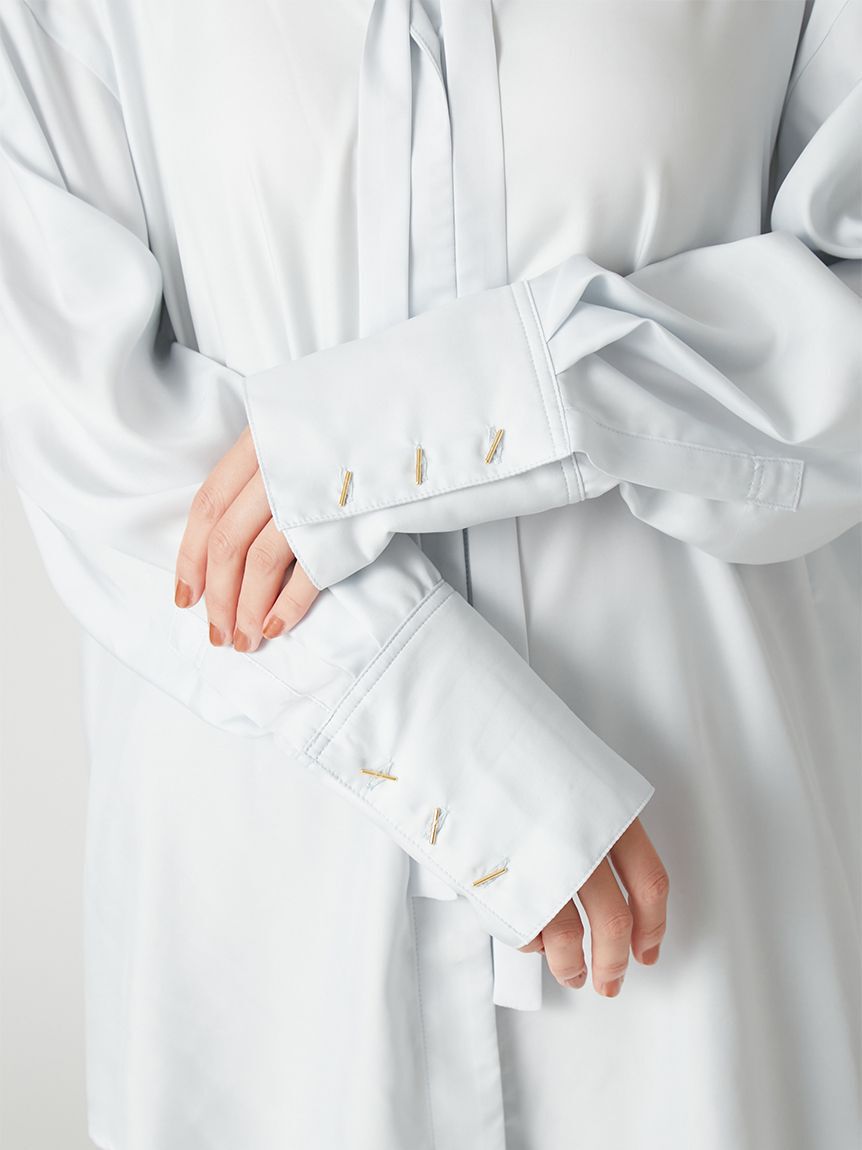 FRAY I.D「【ウォッシャブル】2wayサテンボウタイスキッパーシャツ」|シャツ・ブラウス|