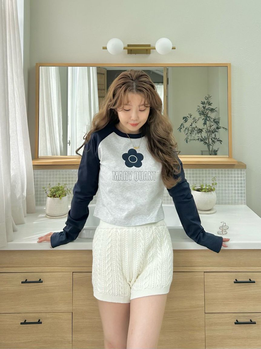 LILY BROWN「【LILY BROWN&times;MARY QUANT】デイジープリントラグランロンT」|Tシャツ・カットソー|