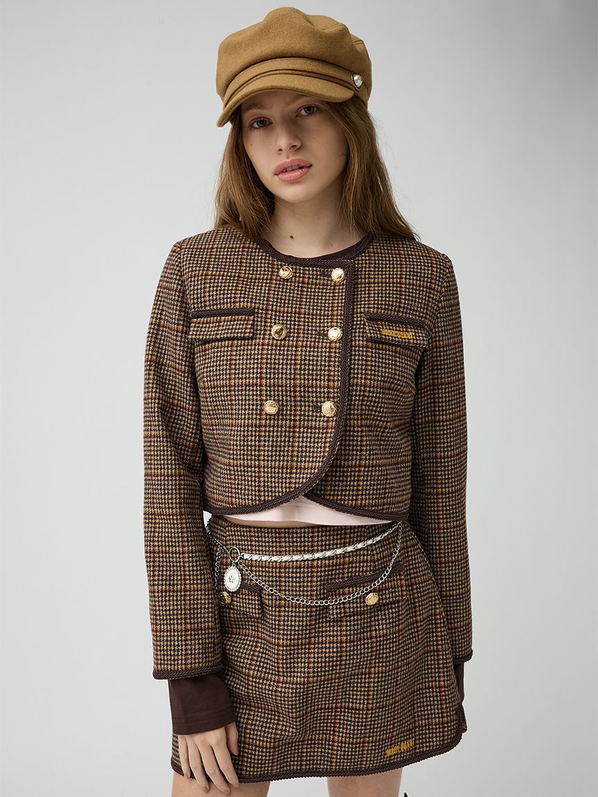 LILY BROWN「【LILY BROWN&times;MARY QUANT】ダブルボタンジャケット」|ノーカラージャケット|