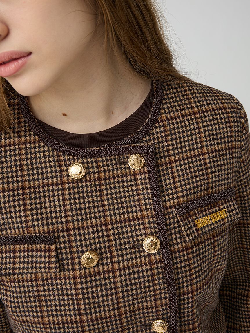 LILY BROWN「【LILY BROWN&times;MARY QUANT】ダブルボタンジャケット」|ノーカラージャケット|