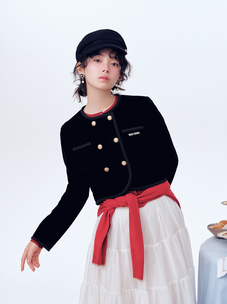 LILY BROWN「【LILY BROWN&times;MARY QUANT】ダブルボタンジャケット」|ノーカラージャケット|