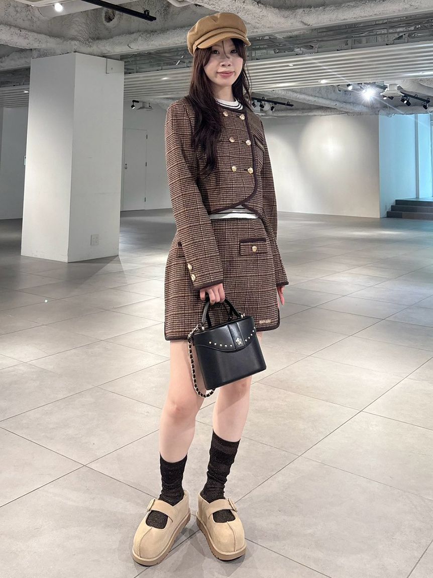LILY BROWN「【LILY BROWN&times;MARY QUANT】ダブルボタンジャケット」|ノーカラージャケット|