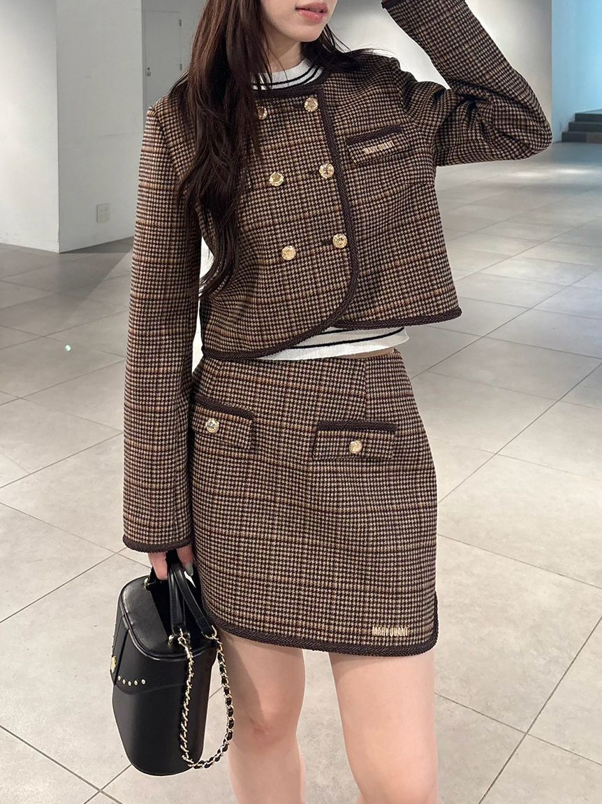 LILY BROWN「【LILY BROWN&times;MARY QUANT】ダブルボタンジャケット」|ノーカラージャケット|