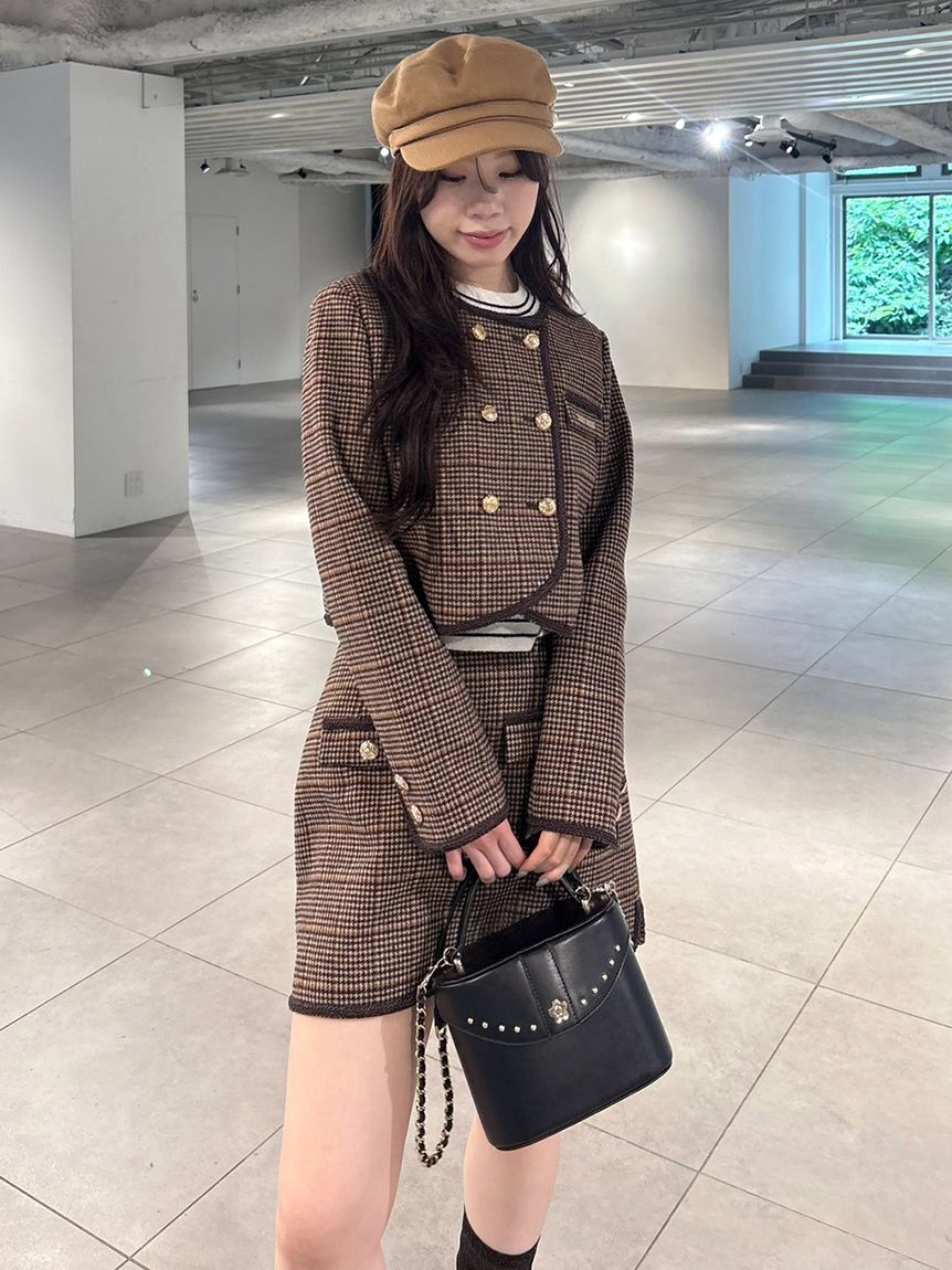 LILY BROWN「【LILY BROWN&times;MARY QUANT】ダブルボタンジャケット」|ノーカラージャケット|