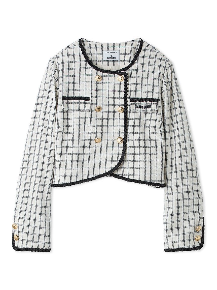 LILY BROWN「【LILY BROWN&times;MARY QUANT】ダブルボタンジャケット」|ノーカラージャケット|