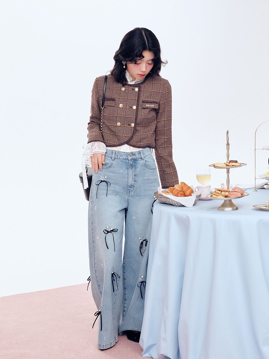 LILY BROWN「【LILY BROWN&times;MARY QUANT】ダブルボタンジャケット」|ノーカラージャケット|