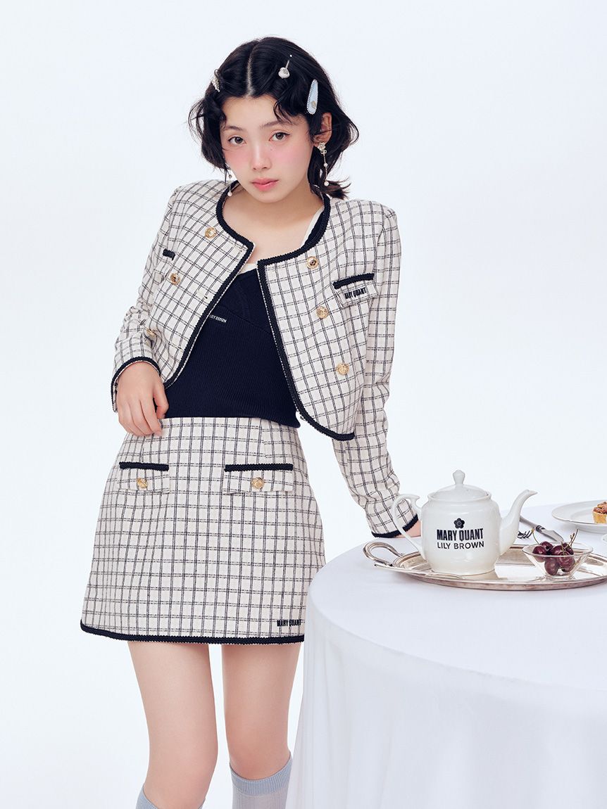 LILY BROWN「【LILY BROWN&times;MARY QUANT】ダブルボタンジャケット」|ノーカラージャケット|