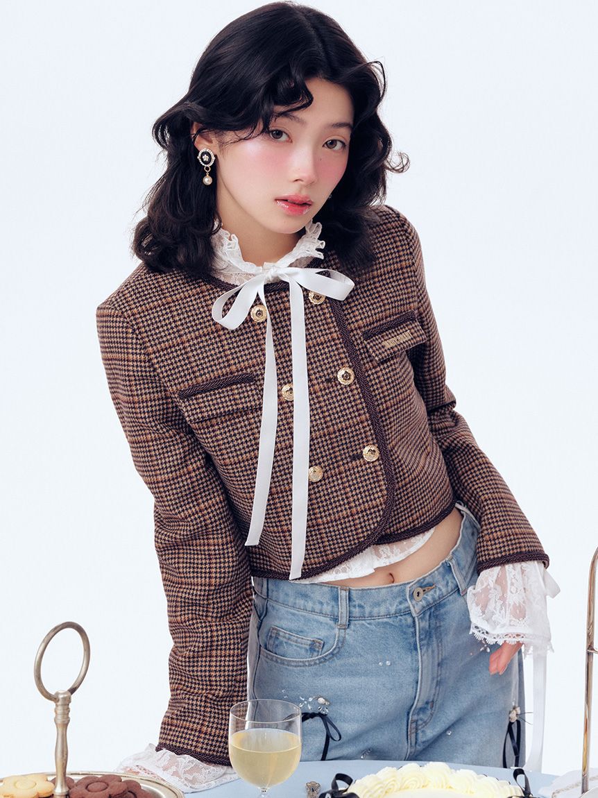 LILY BROWN「【LILY BROWN&times;MARY QUANT】ダブルボタンジャケット」|ノーカラージャケット|BRW