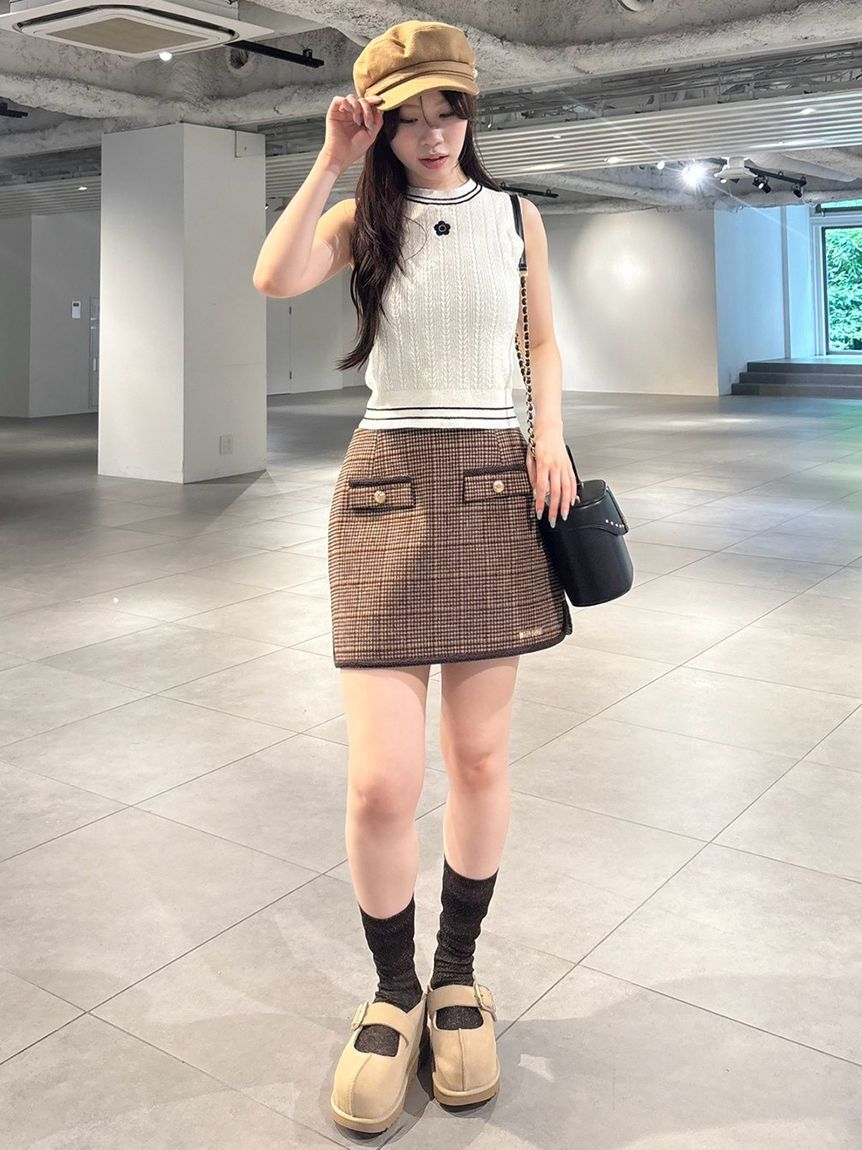 LILY BROWN「【LILY BROWN&times;MARY QUANT】パールボタンキャスケット」|キャップ・キャスケット|