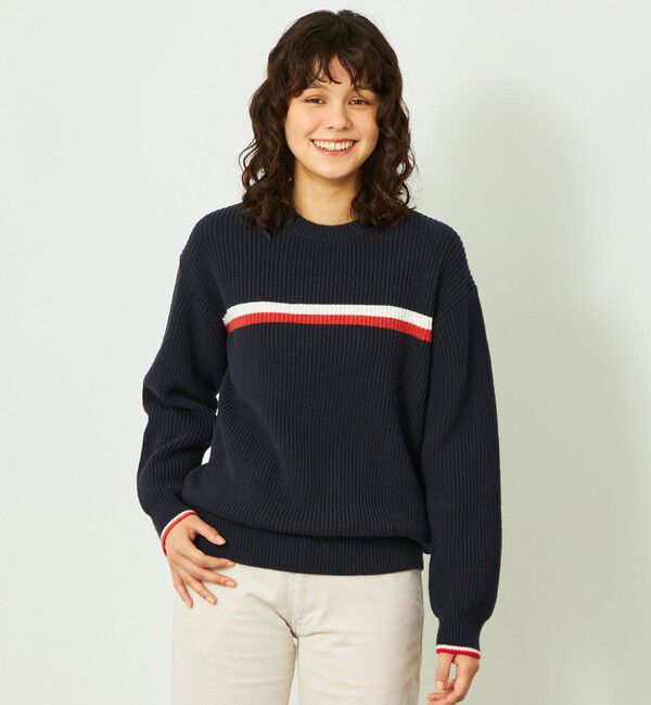 MACKINTOSH PHILOSOPHY「GREY LABEL ローゲージラインニット」|ニット・セーター|ネイビー