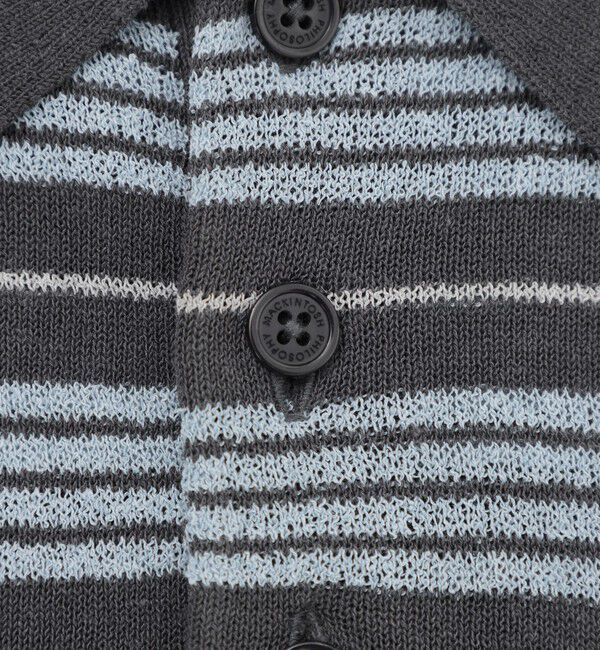 MACKINTOSH PHILOSOPHY「【GREY LABEL】リネンミックスボーダーポロニット」|ニット・セーター|