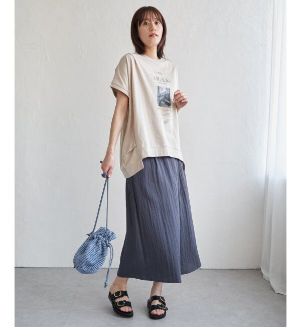 ikka「ロゴフォトプリントチュニックＴ」|その他|