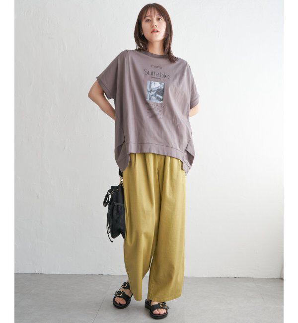 ikka「ロゴフォトプリントチュニックＴ」|その他|