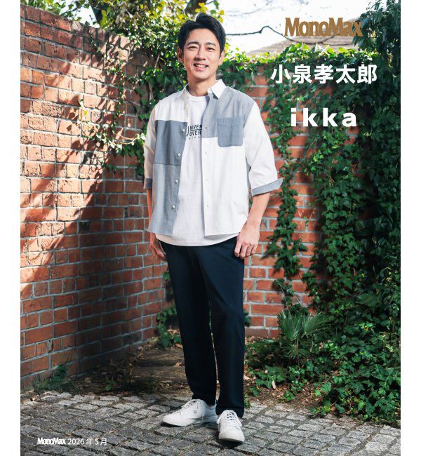 ikka「【MonoMax &times; 小泉孝太郎】7分袖冷感ブロックスシャツ「小泉孝太郎さん着用モデル」」|シャツ・ブラウス|