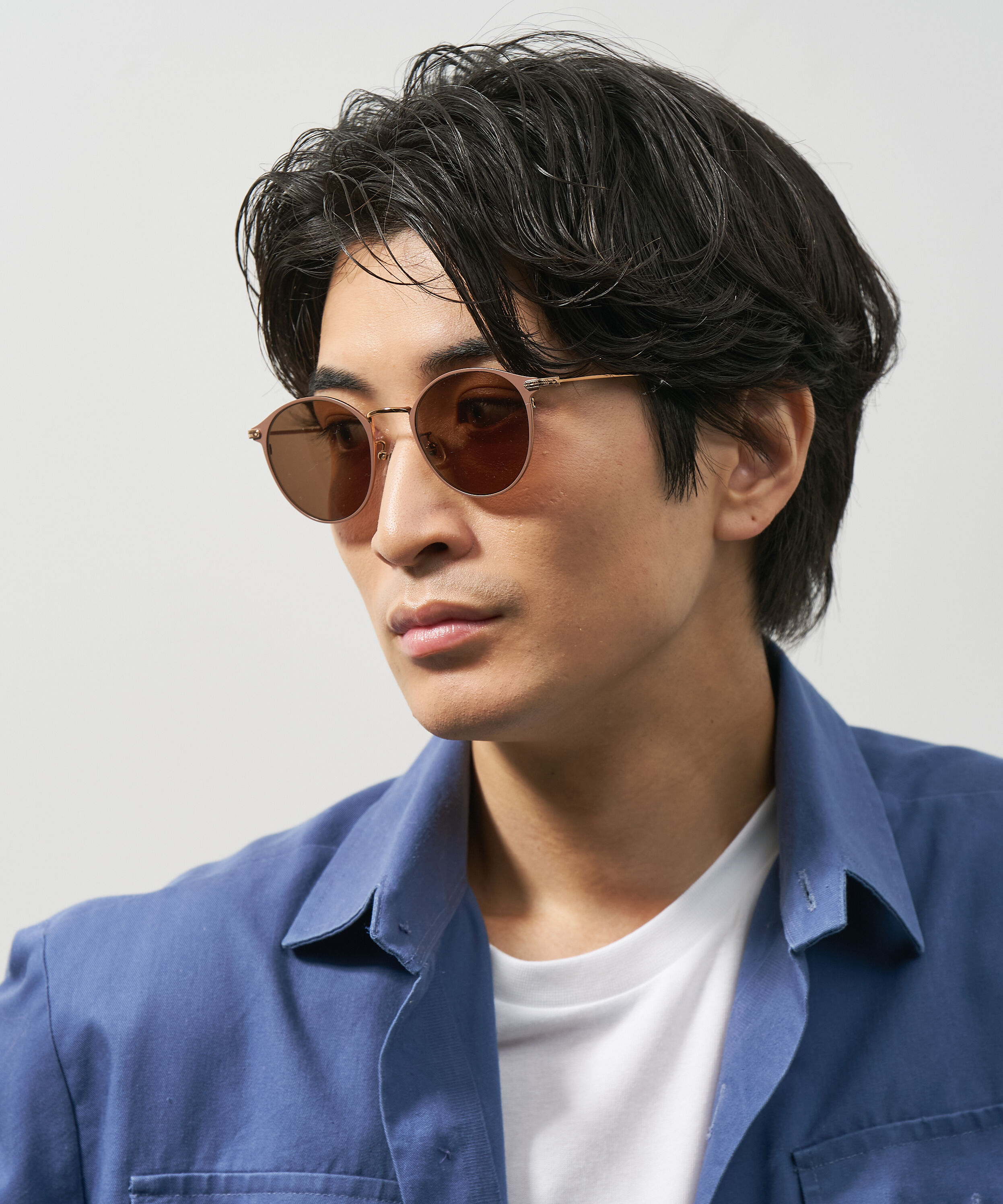  「Zoff | UNITED ARROWS ボストン型 サングラス メタル チタン 軽量 UVカット ユナイテッドアローズ」|サングラス|