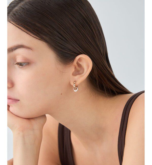 ete「[ONLINE Limited] ニュアンス チャーム ハグピアス」|ピアス|