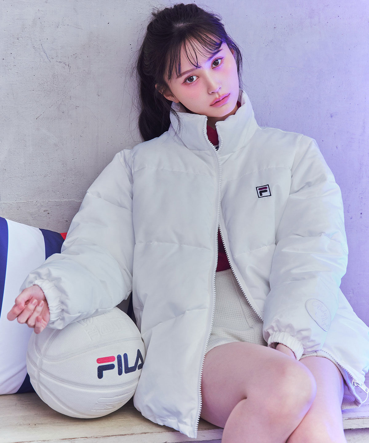 REDYAZEL「［FILA&times;REDYAZEL］2WAYフェイクダウンジャケット」|ダウン|ホワイト