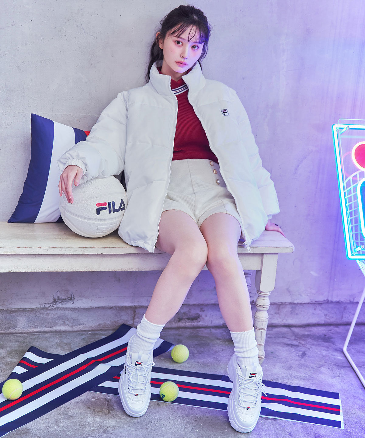 REDYAZEL「［FILA&times;REDYAZEL］2WAYフェイクダウンジャケット」|ダウン|