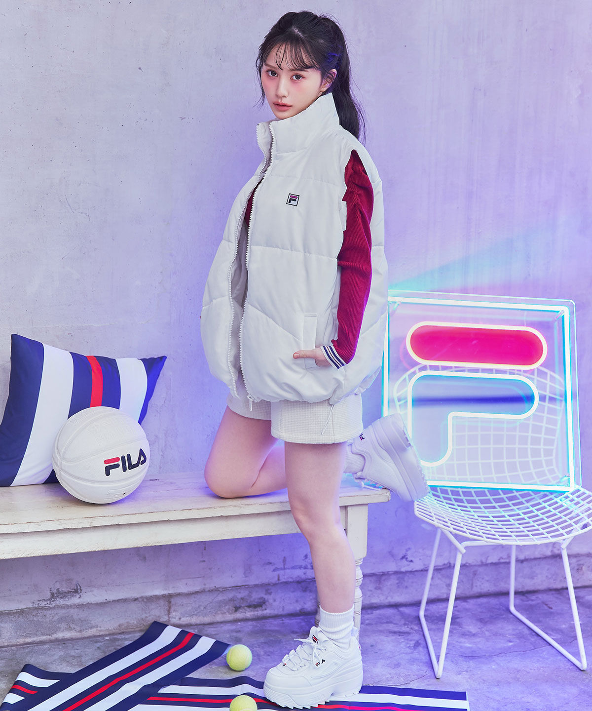 REDYAZEL「［FILA&times;REDYAZEL］2WAYフェイクダウンジャケット」|ダウン|