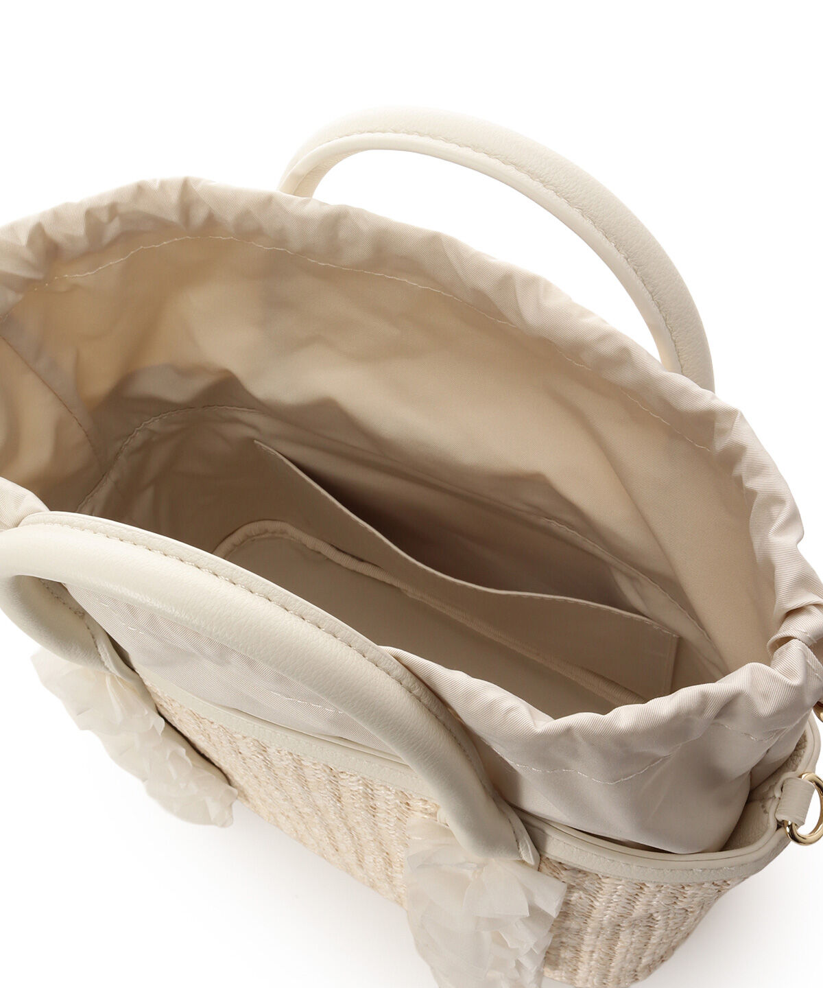 Samantha Thavasa Petit Choice「リボンチャーム付き フリルかごバッグ」|ショルダー・メッセンジャー|