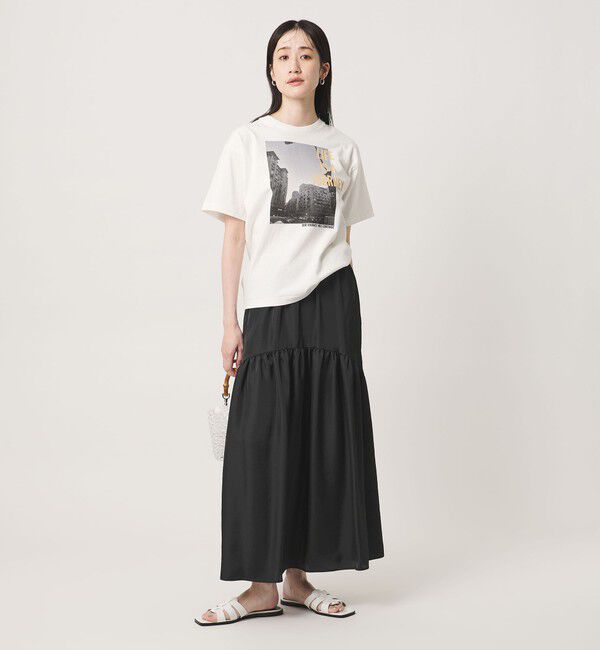 UNITED ARROWS「シルクライク ティアード スカート」|スカート|
