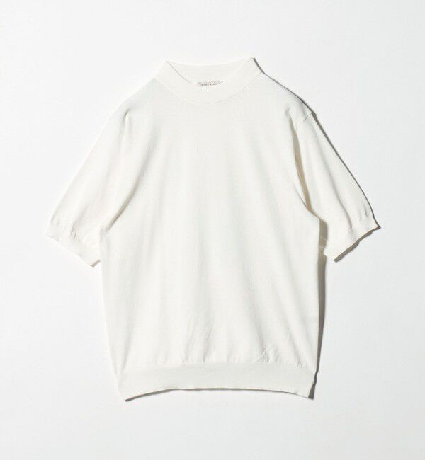 UNITED ARROWS「ショートスリーブ モックネック ニットTシャツ UA COZY ウォッシャブル 抗菌防臭」|Tシャツ・カットソー|