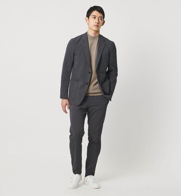 UNITED ARROWS「ショートスリーブ モックネック ニットTシャツ UA COZY ウォッシャブル 抗菌防臭」|Tシャツ・カットソー|