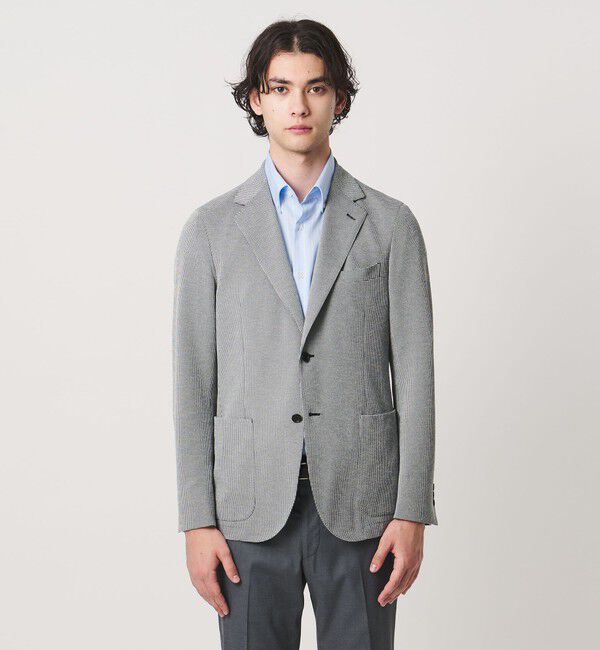 UNITED ARROWS「ハウンドトゥース シングル ２ボタン テーラードジャケット COMFORT EASY‐MODEL SOFT」|テーラードジャケット|