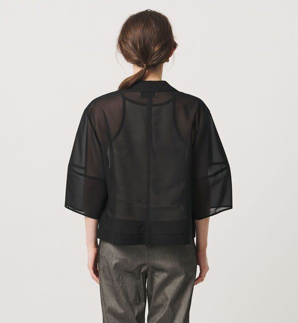 UNITED ARROWS「シアー ショート ジャケット ‐ウォッシャブル‐」|テーラードジャケット|