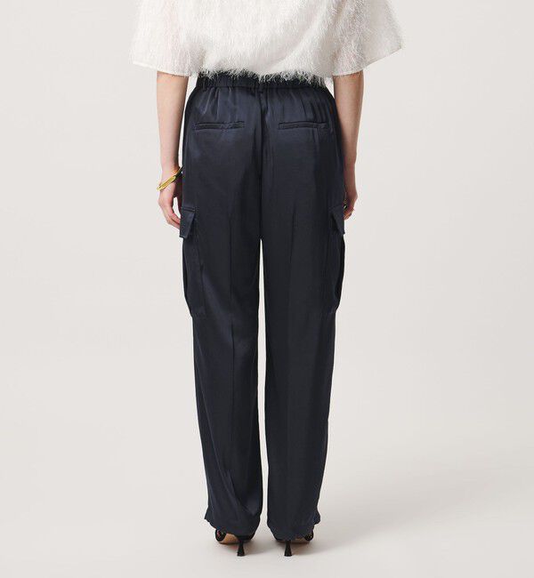 UNITED ARROWS「サテン クリーン ポケット パンツ ‐ウォッシャブル‐」|カーゴ|