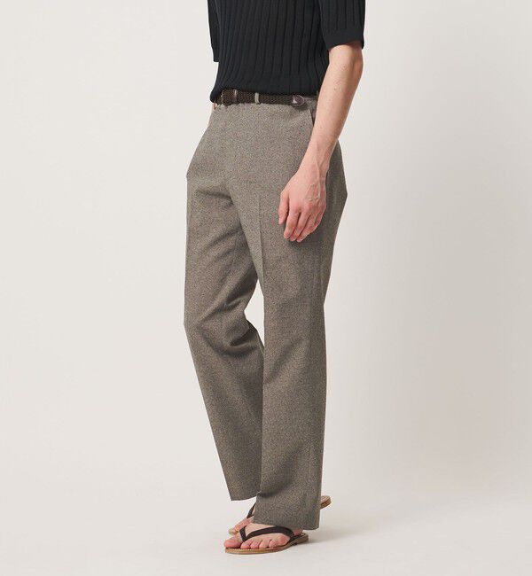 UNITED ARROWS「ポリエステル リネンライク セミフレアトラウザーズ」|スラックス|