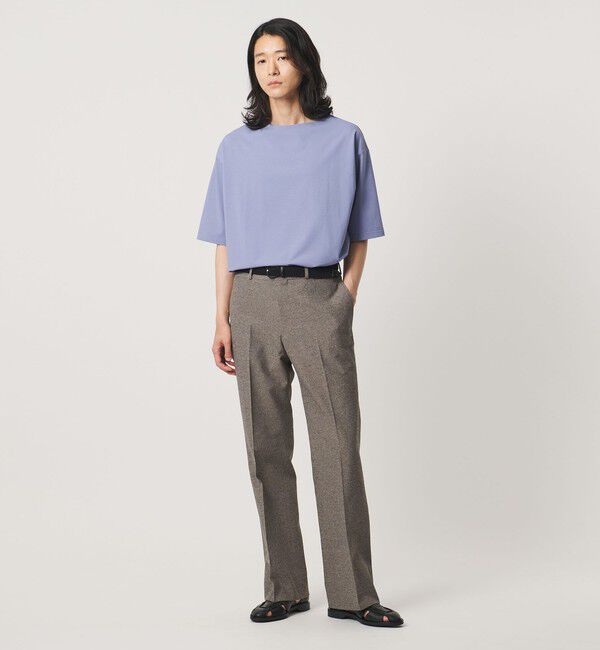 UNITED ARROWS「ポリエステル リネンライク セミフレアトラウザーズ」|スラックス|