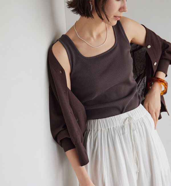 UNITED ARROWS green label relaxing「デコルテタンクトップ / カップインナー」|タンクトップ|