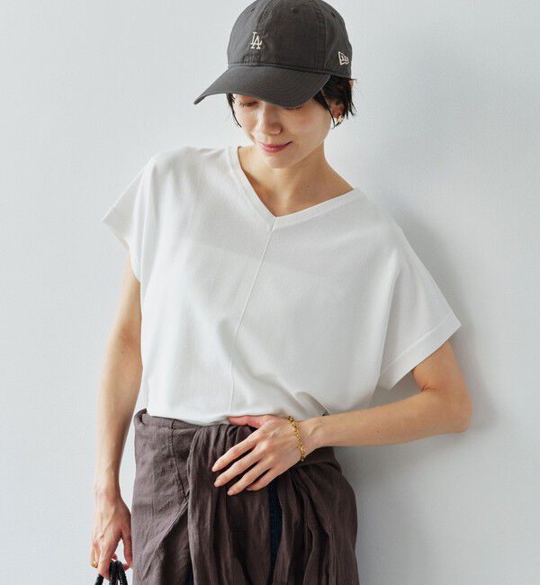 UNITED ARROWS green label relaxing「Vネック プルオーバー ニット ウォッシャブル 接触冷感 UVカット」|ニット・セーター|