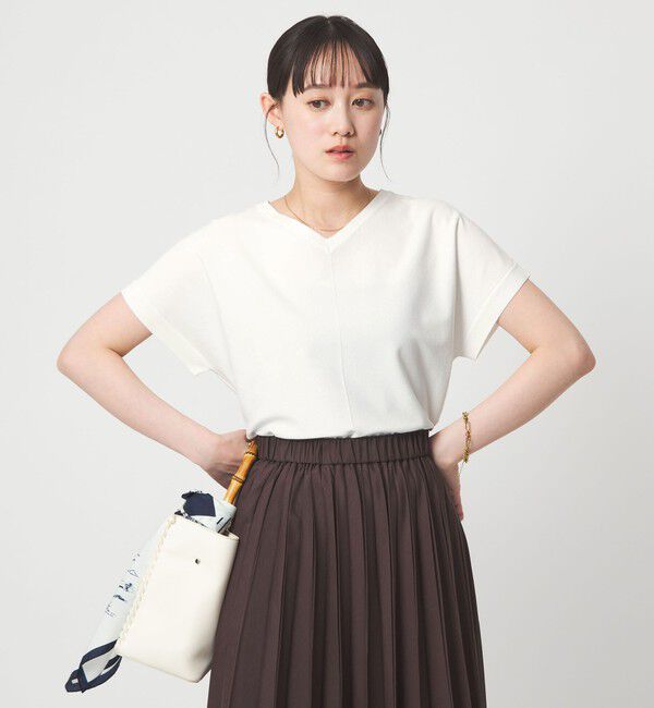 UNITED ARROWS green label relaxing「Vネック プルオーバー ニット ウォッシャブル 接触冷感 UVカット」|ニット・セーター|