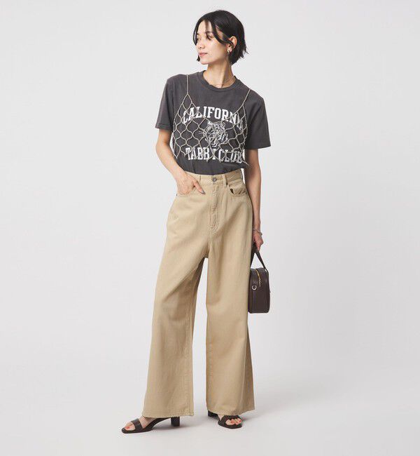 UNITED ARROWS green label relaxing「＜スタイリスト兵藤千尋さんコラボ＞ワイド ライト デニム 接触冷感」|デニム|