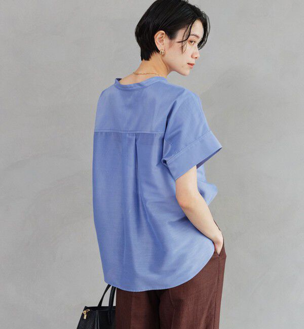 UNITED ARROWS green label relaxing「カールマイヤー ポケット ショートスリーブ ブラウス マシンウォッシャブル 通気性」|シャツ・ブラウス|