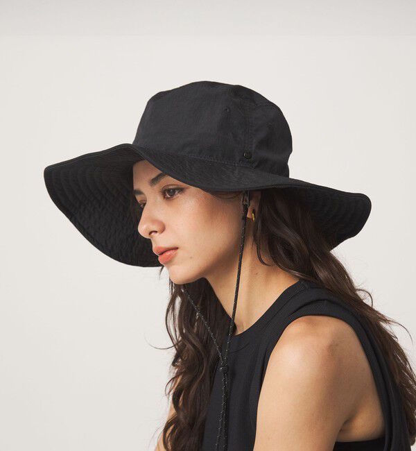 UNITED ARROWS green label relaxing「＜スタイリスト 兵藤千尋さんコラボ・NEW ERA＞ブリムハット UVカット 撥水」|ハット|BLACK