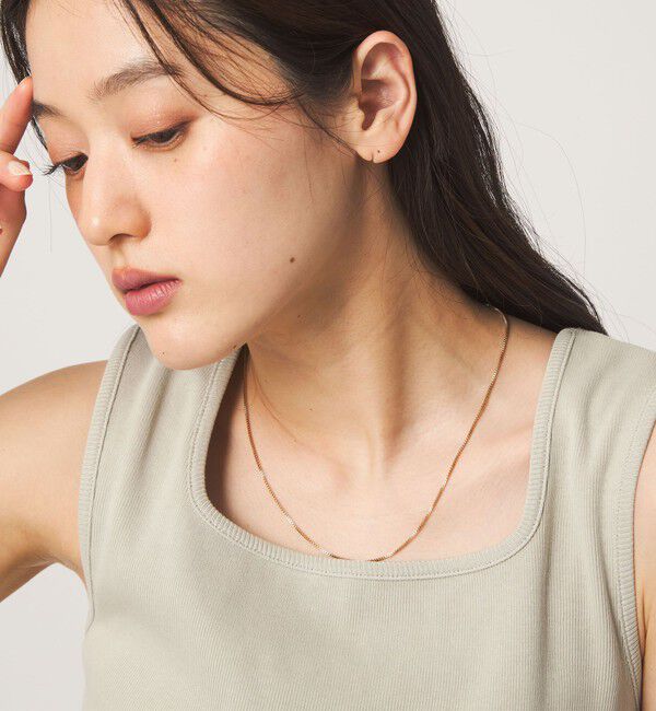 UNITED ARROWS green label relaxing「3WAY ビーズ＆チェーン 2連ネックレス」|ネックレス|
