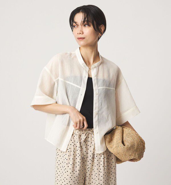 UNITED ARROWS green label relaxing「ラミーライク ショートスリーブ シャツ 通気性」|シャツ・ブラウス|
