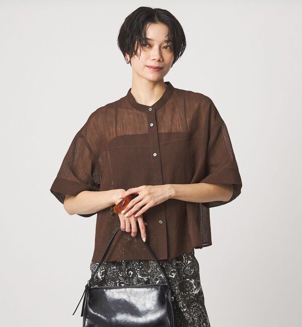 UNITED ARROWS green label relaxing「ラミーライク ショートスリーブ シャツ 通気性」|シャツ・ブラウス|