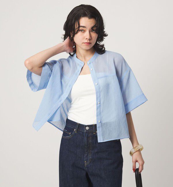 UNITED ARROWS green label relaxing「ラミーライク ショートスリーブ シャツ 通気性」|シャツ・ブラウス|