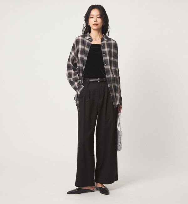 UNITED ARROWS green label relaxing「ソモウライク 2タック ワイド パンツ ウォッシャブル ストレッチ」|スラックス|