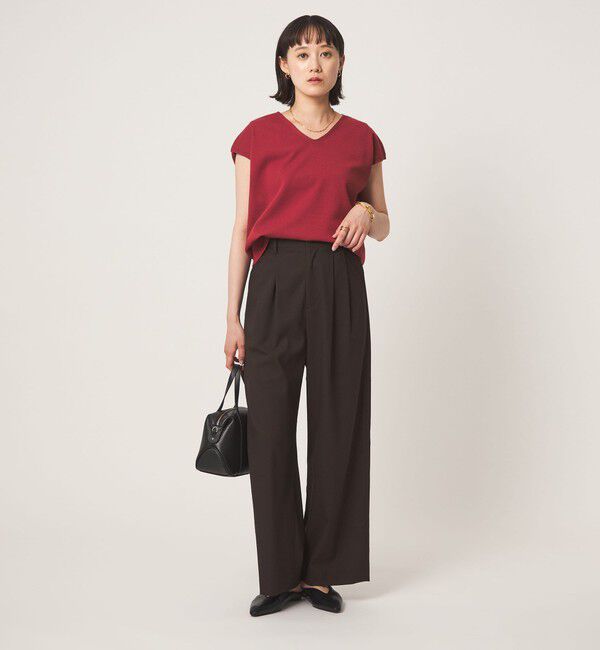 UNITED ARROWS green label relaxing「ソモウライク 2タック ワイド パンツ ウォッシャブル ストレッチ」|スラックス|