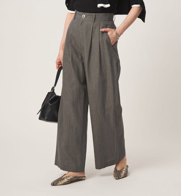 UNITED ARROWS green label relaxing「FAbRICA 2タック ワイド パンツ」|その他|MD.GRAY